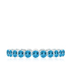 3.50 CT Swiss Blue Topaz Full Eternity Ring in Floating Setting Swiss Blue Topaz - ( AAA ) - Quality - Rosec Jewels