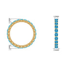 3.50 CT Swiss Blue Topaz Full Eternity Ring in Floating Setting Swiss Blue Topaz - ( AAA ) - Quality - Rosec Jewels