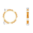 Citrine and Diamond Designer Full Eternity Ring Citrine - ( AAA ) - Quality - Rosec Jewels