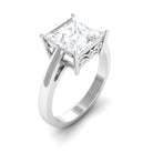 3.25 CT Moissanite Princess Cut Solitaire Band Ring Moissanite - ( D-VS1 ) - Color and Clarity - Rosec Jewels