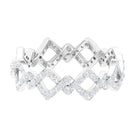 Zircon Twisted Stackable Eternity Ring Zircon - ( AAAA ) - Quality - Rosec Jewels