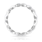 Zircon Twisted Stackable Eternity Ring Zircon - ( AAAA ) - Quality - Rosec Jewels