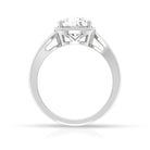 8 MM Cushion Cut Moissanite Solitaire Bypass Ring with Rope Frame Moissanite - ( D-VS1 ) - Color and Clarity - Rosec Jewels
