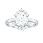 Pear Cut Moissanite Classic Engagement Ring Moissanite - ( D-VS1 ) - Color and Clarity - Rosec Jewels