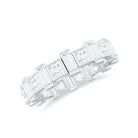 2.75 CT Baguette and Princess Cut Moissanite Eternity Ring Moissanite - ( D-VS1 ) - Color and Clarity - Rosec Jewels