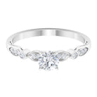 Cubic Zirconia Promise Engagement Ring Zircon - ( AAAA ) - Quality - Rosec Jewels