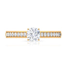 Cubic Zirconia Minimal Solitaire Promise Ring Zircon - ( AAAA ) - Quality - Rosec Jewels