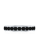 Trellis Set Black Spinel Full Eternity Band Black Spinel - ( AAA ) - Quality - Rosec Jewels