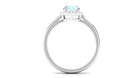 1.50 CT Oval Shape Sky Blue Topaz Engagement Ring with Diamond Halo Sky Blue Topaz - ( AAA ) - Quality - Rosec Jewels