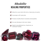 1.50 CT Octagon Cut Rhodolite and Moissanite Ring Set in Gold Rhodolite - ( AAA ) - Quality - Rosec Jewels